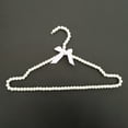 thumbnail image 4 of opvise 2Pcs Fake Pearl Design Clothes Hanger with Bow Knot Plastic Shop Display Faux Pearl Rack Home Accessories White, 4 of 8