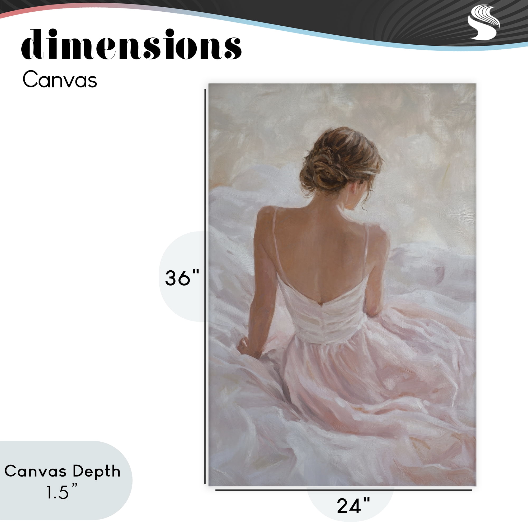 Stupell Industries Quiet Reflection in Pastel Pink Canvas Wall Art, design by Petal Prints Design