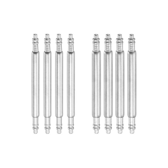 8pcs 17mm Watch Spring Bar 1.5mm 1.8mm Thickness Band Pins Double Fringe Stainless Steel Replacement Pin for Watch Band Link