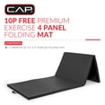 thumbnail image 3 of CAP Barbell All Purpose Folding Exercise Training & Gymnastics Balance Mat 10' x 4' x 3" Thick, Black, 3 of 8