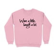 thumbnail image 6 of Wine a little laugh a lot graphic design Sweatshirt (White, L), 6 of 14