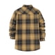 thumbnail image 3 of Blusa y camisa de manga larga con cuello vuelto para hombre, estilo informal, a cuadros, con bolsillos y botones, de licra, 3 of 8