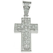 ICEPOSH Sterling Silver Cross Necklace For Girls & Necklaces For Girls