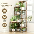 thumbnail image 2 of Hansabenne Plant Stand Multi-Tier for Multiple Plants– Corner Wooden Flower Shelf for Indoor/Outdoor Living Room Patio & Garden with Spacious Shelving, Bohemian Decor, 2 of 5