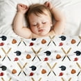 thumbnail image 3 of Baseball Throw Blanket Gifts for Boys, Blue Baseball Soft Cozy Plush Flannel Blanket for Kids Bedroom, Baseball Sport Fleece Fuzzy Blanket with Stars for Toddler Couch Bed Sofa Decor 50"x60", 3 of 7