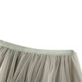 thumbnail image 2 of Womens Layered Tulle Long Skirt Stylish High Waist Solid Color Frill Trim Ruffle Midi Skirt, 2 of 5