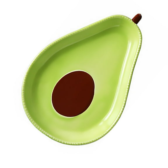 LEORX Light Green Avocado Shape Appetizer Plate Ceramic Tableware for Storage and Easy to Clean