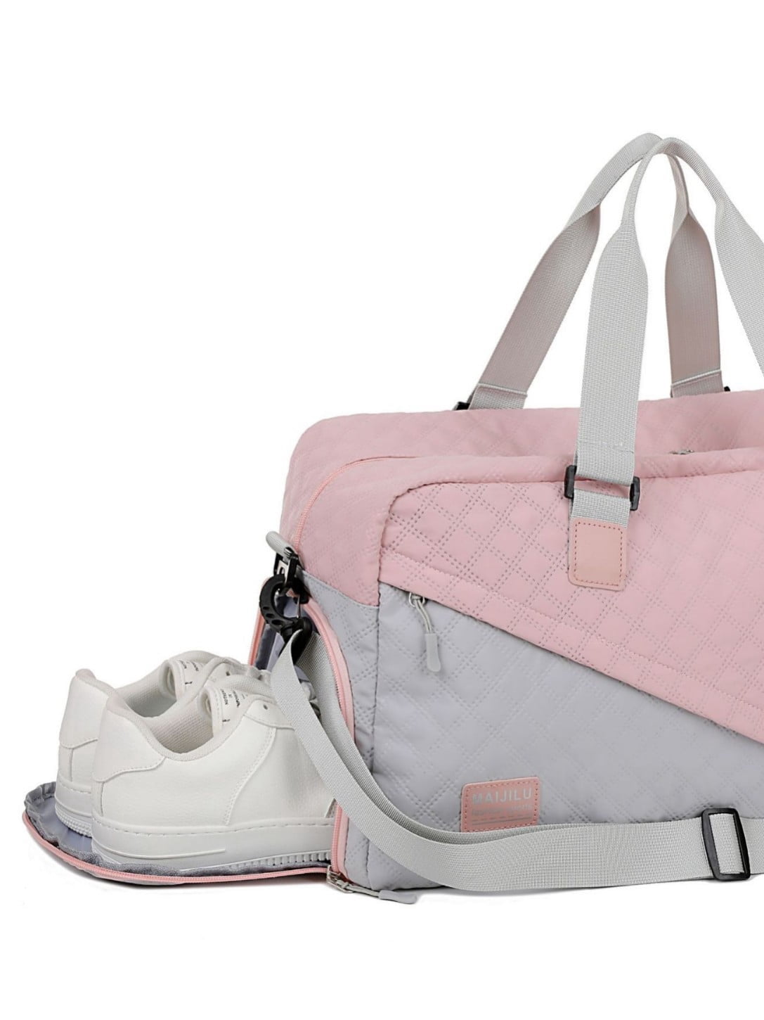 Black Checkered Luggage Bag Plaid Gym Sport Bags For Travel Duffel Tote Overnight Weekend Purse