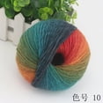thumbnail image 1 of Granjero Gordo Paquete de 2 hilos suaves de arcoíris, 100 % lana, hilo multicolor degradado para tejer a crochet, longitud total de 180 m × 2, 392 yardas, 100 g, J, 1 of 4