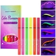 thumbnail image 4 of 6 Colors Face Paint Makeup, Sweatproof, Smudgeproof, Waterproof UV Eye Liner Set, Glow Face Painting Kit for Adults Artist Halloween Christmas Birthday Party, 4 of 8