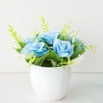 thumbnail image 4 of JJKBVCLO MiGe Roses Potted Realistic Home For Indoor Outdoor Centerpiece Arrangement, 4 of 5