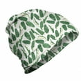 thumbnail image 1 of Floral Unisex Beanie, Repetitive Banana Leaves, Hiking Outdoors, Jade Green Cream, by Ambesonne, 1 of 1