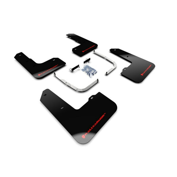 Rally Armor for 2019+ Hyundai Elantra N Line UR Black Mud Flap w/ Red