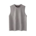 thumbnail image 2 of VBTAPA Solid Tank Top for Men Sleeveless Casual Workout Shirts Moisture Wicking Lightweight Cut Off Shirts Gray L, 2 of 6