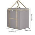 thumbnail image 2 of Boovnll Clothes Storage Bins with Lids, 120L Extra Large Capacity Storage Bags with Reinforced Handles & Zipper for Bedroom Comforters, Blankets, Clothes Organizer, Storage and Organization, 2 of 4