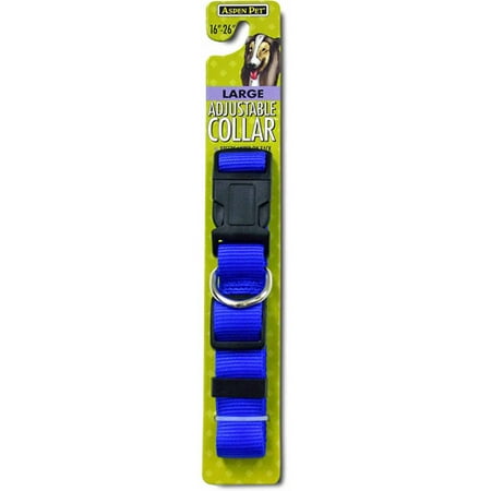 Petmate Doskocil Co. Inc. Dog Collar, Adjustable, Blue, 1" x 16"-26