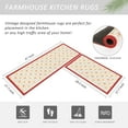 thumbnail image 3 of 2 PCS Farmhouse Kitchen Mats and Rug Set- Vintage Water Absorb Microfiber Kitchen Rug Non Skid Washable for Bathroom Laundry Room 17"x29.5"+17"x47", Red, 3 of 6