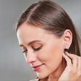 thumbnail image 3 of 11MM Square Crystal Zirconia Crystal Clip On Earrings Round Non-Pierced Earrings for Women Girls, 3 of 4