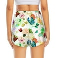 thumbnail image 4 of Xecao's Floral Vintage for a double-layer running short for women, perfect for gym, tennis, and more, featuring a convenient pocket., 4 of 9