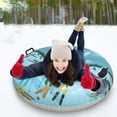 thumbnail image 5 of Heavy-Duty Inflatable Snow Tube & Snow Sled - Cold-Resistant Wear-Resistant Winter Outdoor Snow Toy - Family-Friendly for Snowy Hills Backyard Camping Trips, 5 of 8