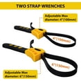 thumbnail image 4 of Strap Wrench Set, Adjustable Rubber Strap Wrench Upgrade 2pcs 24 in and 19.7 in Length Reinforced Rubber Belt for Pipe Plumbers, Oil Filter, Jar Opener for Weak Hands, 4 of 15