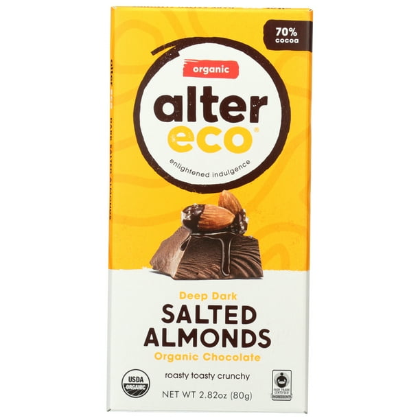 Alter Eco Dark Salted Brown Butter Organic Chocolate (12x2.82 OZ)