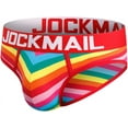thumbnail image 4 of JOCKMAIL 2PCS/Pack Men Cotton Briefs Men's Underwear Briefs Low Waist Rainbow Men Underwear, 4 of 6