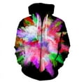 thumbnail image 1 of Sudadera con capucha con estampado de teñido anudado para hombre y mujer, suéter con cremallera, estilo hip hop, informal, 3D, 1 of 6