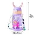 thumbnail image 3 of Plastic Tumbler with Straw, Antler Design Water Bottle, Large Capacity Cup with Lid, Portable Drinkware with Straw, Cute Tumbler for Everyday Use, Commuting, and Travel, 3 of 7