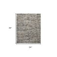 thumbnail image 4 of 2' X 3' Gray Blue And Silver Wool Abstract Hand Knotted Area Rug, 4 of 10
