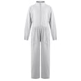 thumbnail image 3 of CHICTRY Big Girls Stand Collar Jumpsuit with Pockets Mechanic Boiler Suit One Piece Romper Coverall Ivory 16, 3 of 7