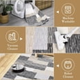 thumbnail image 3 of Memoryfield 4' x 6' Modern Geometric Patchwork Area Rug, Washable Low-Pile Non-Slip Soft Carpet, for Living Room, Bedroom, Gray/Beige, 3 of 7