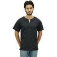 thumbnail image 5 of Atasi Men's Casual Short Kurta Indian Tunic V-Neck Cotton Top-Small, 5 of 7