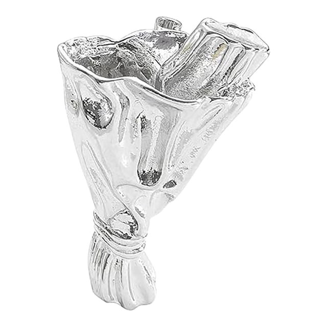 Vase Brooch Floral Pin Jewelry Accessory For Jackets Scarves Hats And Dresses With Handmade Bouquet Design