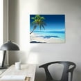 thumbnail image 3 of GOSMITH  Canvas Wall Art Summer Ocean Waves Coconut Trees on Sands Beach Seascape Painting Sea Nature Pictures for Living Room Home Office Wall Decor Artwork, 3 of 4