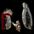 thumbnail image 3 of Northlight 3D Lighted Winter Penguin Family Outdoor Christmas Yard Decoration - 32" - Set of 3, 3 of 8