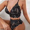 thumbnail image 3 of Ladies Lace Lingerie Set Crotchless Thongs Underwear Set Nightwear, 3 of 4