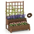 thumbnail image 1 of Gymax Raised Garden Bed w/ Trellis w/ Drainage Holes Legs Twisting Rope for Backyard, 1 of 10