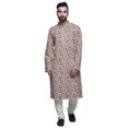 thumbnail image 2 of Atasi Kurta Imprimé pour Hommes Col Mandarin Popeline de Coton Kurta Chemise Décontractée, 2 of 7