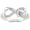 April, variant on Infinity Promise Ring 925 Sterling Silver Mother of An Angel Ring with September Birthstone Mothers Jewelry for Women Size 6