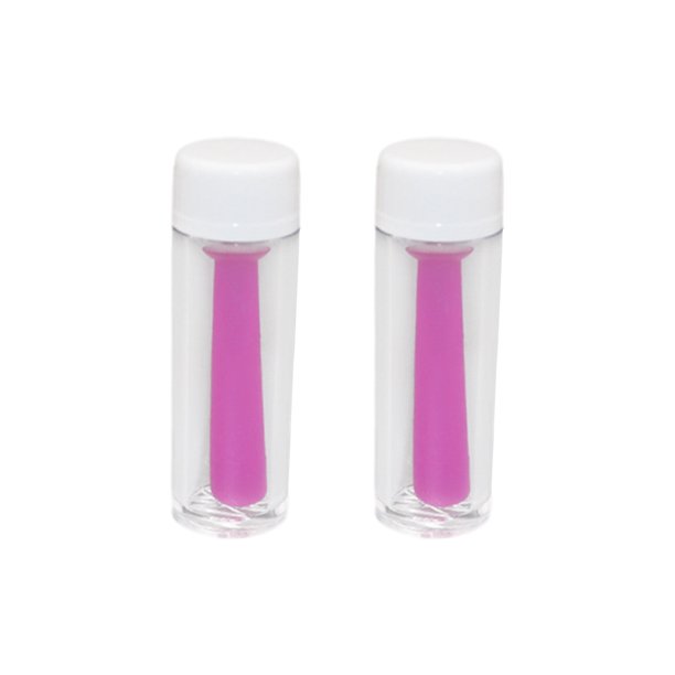 Vogacara 2 pack/lote práctico insertador de lentes táctiles de silicona disfruta de la inserción de lentes sin esfuerzo removedor de lentes Cuidado de ojos rosa