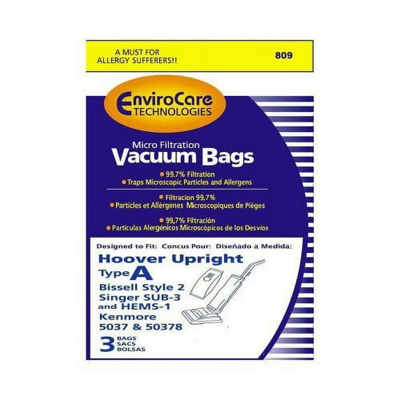 EnviroCare Replacement Vacuum Bag For 5037 / 809 / Style A (1 Pack)