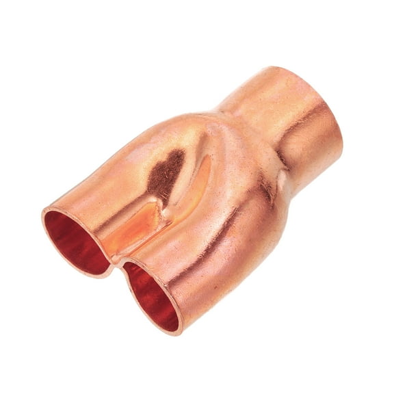 Uxcell 1" x 3/4" x 3/4" ID Tee Y Type Copper Fitting, 1 Pcs Welding Joint Split Union or HVAC Air Conditioning