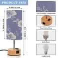 thumbnail image 2 of Touch Control Table Lamp with LED Bulb Bedside Lamp for Bedroom Living Room Blue and White Floral, 2 of 8