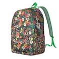thumbnail image 2 of Flowers Print Bookbag for School College Campus, Large Capacity Backpack with Laptop Sleeve for Students, Durable Everyday Rucksack for Commuting Work Travel, Unisex Gift for Teens Adults, 2 of 5