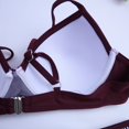 thumbnail image 6 of HOMBOM Womens Swimsuits Tankini Bikini Wine Sexy Print Two-piece Sets Backless Swimsuit Women Clearance M, 6 of 9