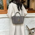 thumbnail image 2 of MMYGU Suede Bags for Women Fall Purse Suede Shoulder Handbag Satchel Bag Brown Suede Purse Stylish Top-handle Bag, 2 of 6