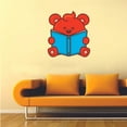 thumbnail image 1 of Reading Red Baby Bear Happy Adorable Cartoon Character Wall Art Decal Vinyl Sticker Girls Boy Room Bedroom Nursery Kindergarten House Home Decor Removable Peel and Stick Durable Quality 00x8 inch, 1 of 1