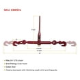 thumbnail image 6 of (4 Pack) Ratchet Chain Binder 1/4" - 5/16" Chain Binders Tie Down Hauling, 6 of 21