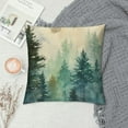 thumbnail image 2 of COMIO  Birch Tree Throw Pillow Covers Watercolor Mountain Pillow Cases Nature Forest Green Pillow Cushion Cover with Hidden Zipper for Home Decor Square Pillow Case, 2 of 5